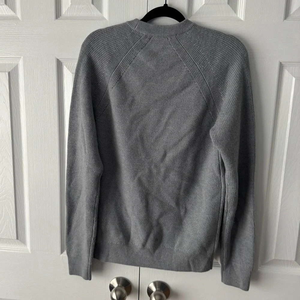 Michael Kors Monogram MK Sweater Crewneck in Gray Quiet Luxury Spring Essentials
